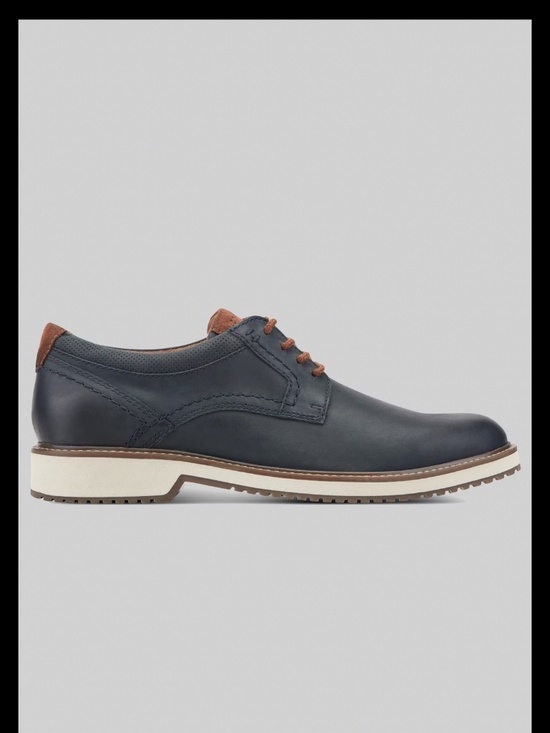 NWT Mens Rockport Criss Oxford Navy Blue Lace Up Leather Casual Shoe TruTech main image 3